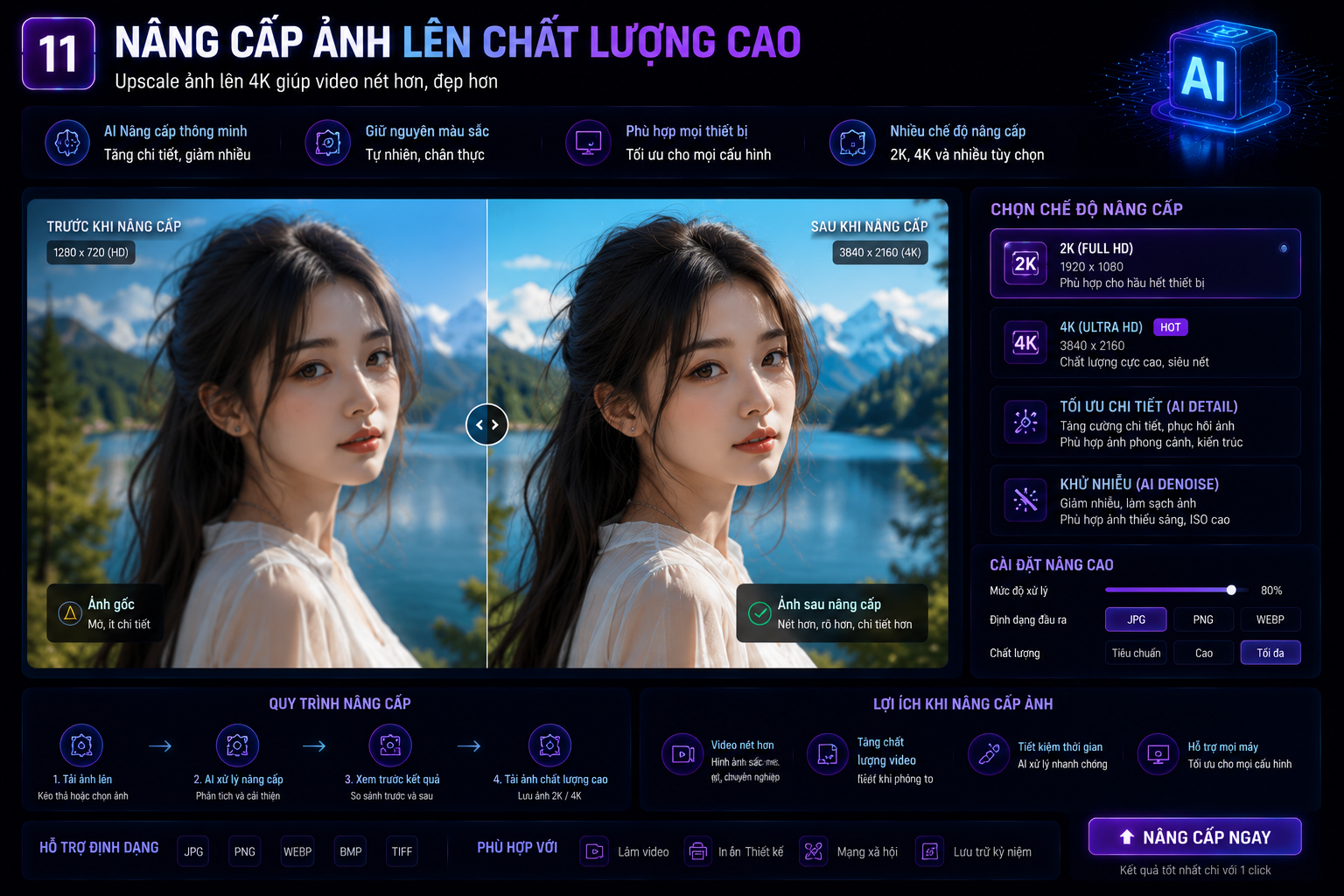 Nâng Cấp Ảnh Lên Chất Lượng Cao