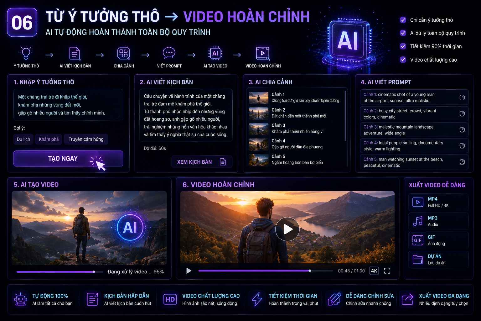 Từ Ý Tưởng Thô → Video Hoàn Chỉnh